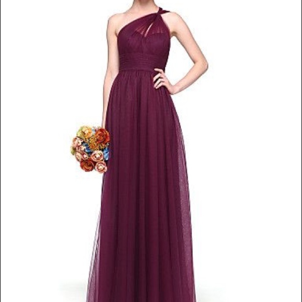 Red Chiffon Gown